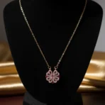 2-in-1 Gold Plated Floral Pendant – Open & Close Style