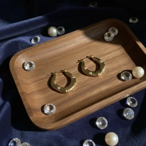 Chunky Gold Plated Hoop Earrings – Anti Tarnish