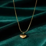 Classic Gold Plated Heart Pendant - Anti Tarnish 1