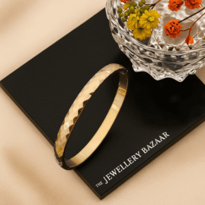 Diamond Cut Gold Plated Kada Bracelet – Anti Tarnish