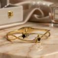 Gold Plated Star Design Kada Bracelet 2