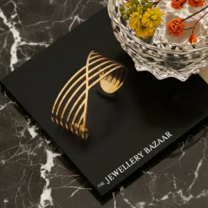 Open Cut Gold Plated Kada Bracelet – Anti Tarnish