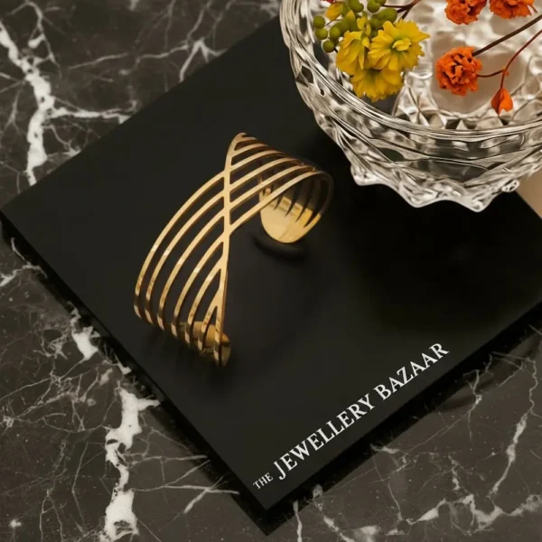 Open Cut Gold Plated Bracelet – Anti Tarnish