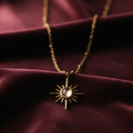 Radiant Sunburst Pendant Necklace - Anti Tarnish 1