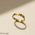 Golden Hearts Band Ring – Anti Tarnish