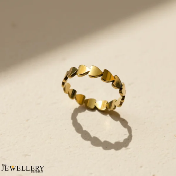 Golden Hearts Band Ring – Anti Tarnish