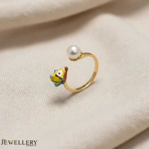 Playful Joker Enamel Pearl Adjustable Ring – Anti Tarnish
