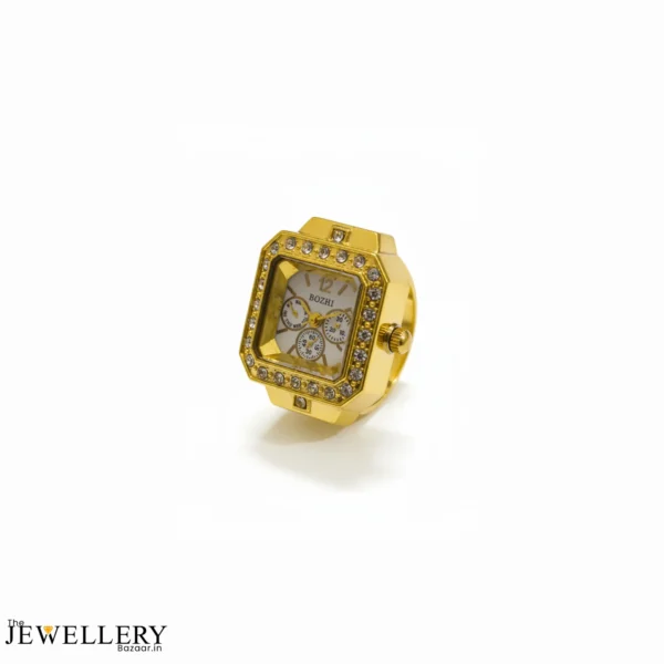 Regal Watch Dial Gold Plated Adjustable Ring – Anti Tarnish