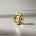 Regal Watch Dial Gold Plated Adjustable Ring – Anti Tarnish