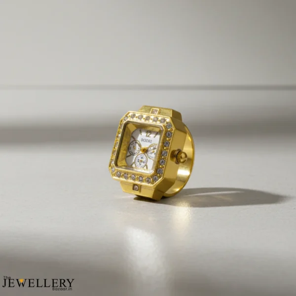 Regal Watch Dial Gold Plated Adjustable Ring – Anti Tarnish