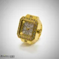 Regal Watch Dial Gold Plated Adjustable Ring – Anti Tarnish