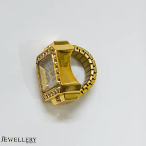 Regal Watch Dial Gold Plated Adjustable Ring – Anti Tarnish