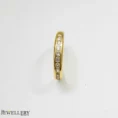 Round Gold Plated Stone Adjustable Ring – Anti Tarnish