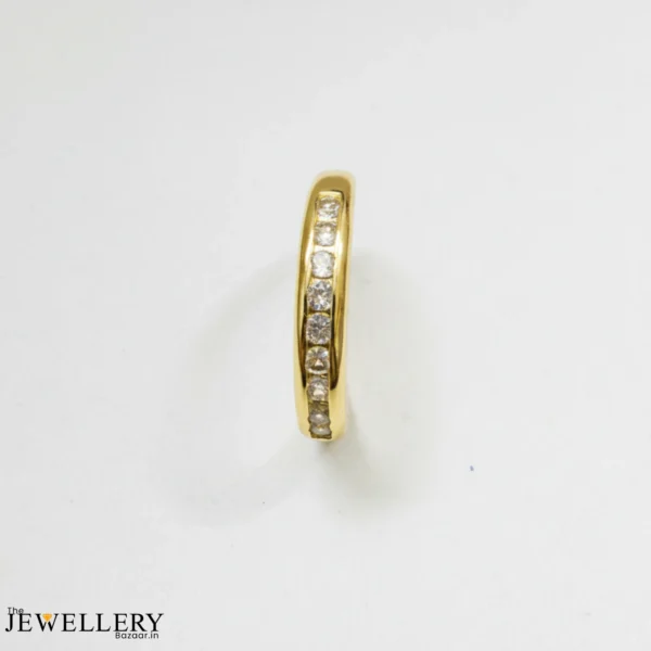 Round Gold Plated Stone Adjustable Ring – Anti Tarnish