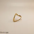 Sleek V Shape Gold Plated Ring – Anti Tarnish 1