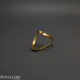 Sleek V Shape Gold Plated Ring – Anti Tarnish 2