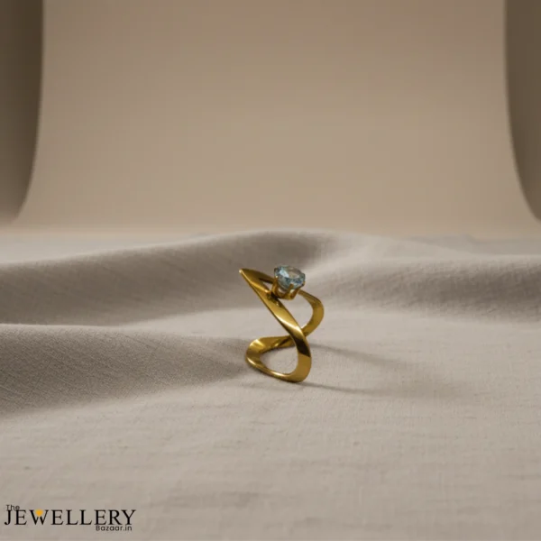 Sleek V Shape Gold Plated Ring – Anti Tarnish (3)