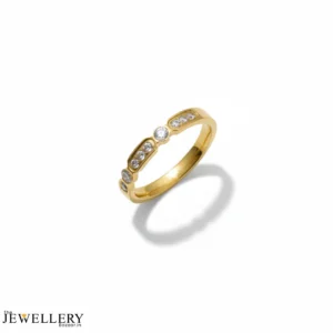 Stones Band Gold Plated Ring – Anti Tarnish