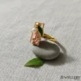 The Ethereal Orchid Enamel & Pearl Ring for women Anti Tarnish (2)