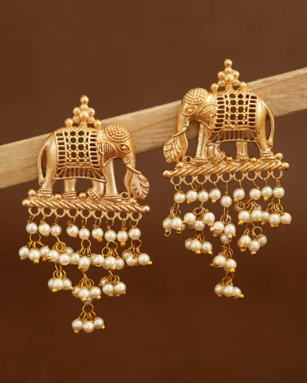 Gajraj Premium Gold Dangler Earrings (2)