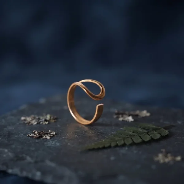Chic Modern Open-Curve Elegant Adjustable Gold Anti Tarnish Ring Chic Modern Open-Curve Elegant Adjustable Gold Anti Tarnish Ring