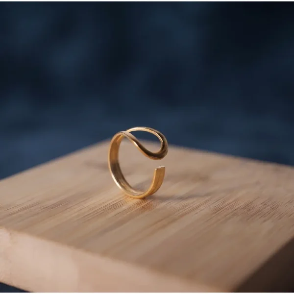 Chic Modern Open-Curve Elegant Adjustable Gold Anti Tarnish Ring Chic Modern Open-Curve Elegant Adjustable Gold Anti Tarnish Ring