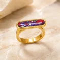 Radiant Gold Geometric Statement Anti Tarnish Ring